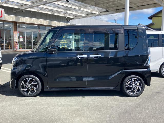 タントカスタムＸ１４インチアルミホイール　大型エアロバンパー　フルＬＥＤヘッドランプ　オート格納式カラードドアミラー　両側パワースライドドア　キーフリーシステム　プッシュボタンスタート（静岡県）の中古車