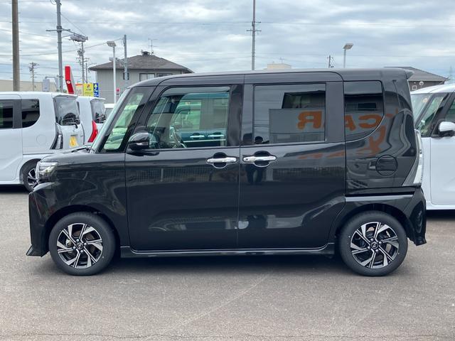 タントカスタムX14インチアルミホイール 大型エアロバンパー フルLEDヘッドランプ オート格納式カラードドアミラー 両側パワースライドドア キーフリーシステム プッシュボタンスタート(静岡県)の中古車
