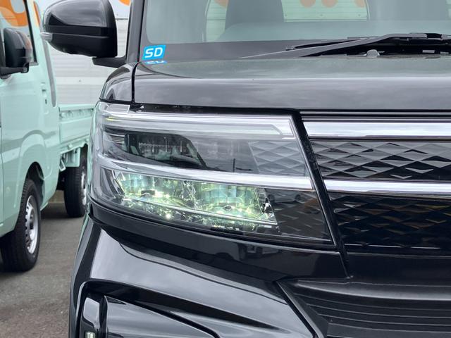 タントカスタムX14インチアルミホイール 大型エアロバンパー フルLEDヘッドランプ オート格納式カラードドアミラー 両側パワースライドドア キーフリーシステム プッシュボタンスタート(静岡県)の中古車