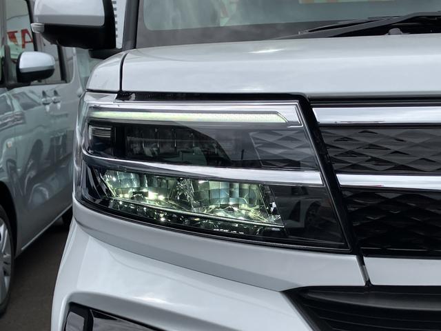 タントカスタムX14インチアルミホイール 大型エアロバンパー フルLEDヘッドランプ オート格納式カラードドアミラー 両側パワースライドドア キーフリーシステム プッシュボタンスタート(静岡県)の中古車