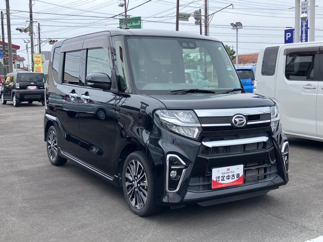 タントカスタムＲＳセレクション１５インチアルミホイール　大型エアロバンパー　フルＬＥＤヘッドランプ　オート格納式カラードドアミラー　革巻ステアリングホイール　両側パワースライドドア（静岡県）の中古車