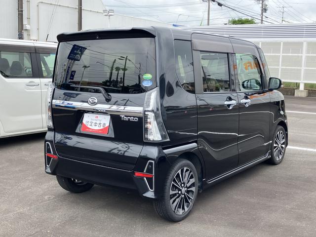 タントカスタムＲＳセレクション１５インチアルミホイール　大型エアロバンパー　フルＬＥＤヘッドランプ　オート格納式カラードドアミラー　革巻ステアリングホイール　両側パワースライドドア（静岡県）の中古車