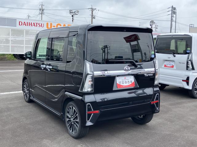 タントカスタムＲＳセレクション１５インチアルミホイール　大型エアロバンパー　フルＬＥＤヘッドランプ　オート格納式カラードドアミラー　革巻ステアリングホイール　両側パワースライドドア（静岡県）の中古車