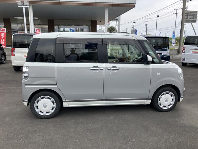 ムーヴキャンバスＧメイクアップＶＳ　ＳＡIII１４インチフルホイールキャップ　ＬＥＤヘッドランプ　キーフリーシステム　両側パワースライドドア　オートエアコン（プッシュ式）　オートライト　置きラクボックス（静岡県）の中古車