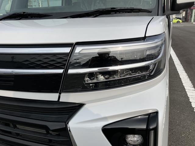 タントカスタムＸ１４インチアルミホイール　大型エアロバンパー　フルＬＥＤヘッドランプ　オート格納式カラードドアミラー　両側パワースライドドア　キーフリーシステム　プッシュボタンスタート（静岡県）の中古車