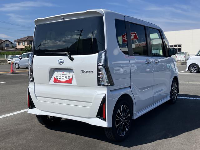 タントカスタムＲＳ１５インチアルミホイール　キーフリーシステム　プッシュボタンスタート　オートエアコン（プッシュ式）　フルＬＥＤヘッドランプ　オート格納式カラードドアミラー　本革巻ステアリングホイール（静岡県）の中古車