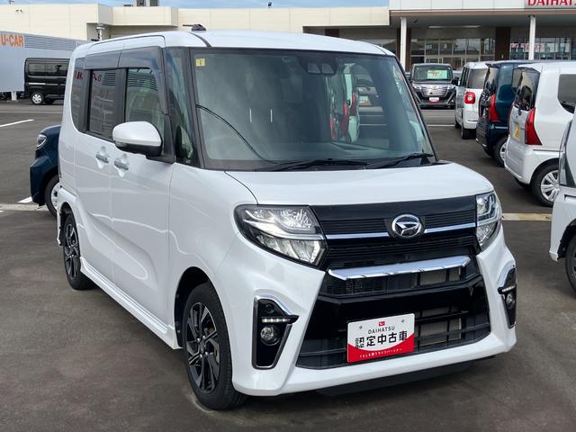 タントカスタムＸ１４インチアルミホイール　大型エアロバンパー　フルＬＥＤヘッドランプ　オート格納式カラードドアミラー　両側パワースライドドア　キーフリーシステム　プッシュボタンスタート（静岡県）の中古車