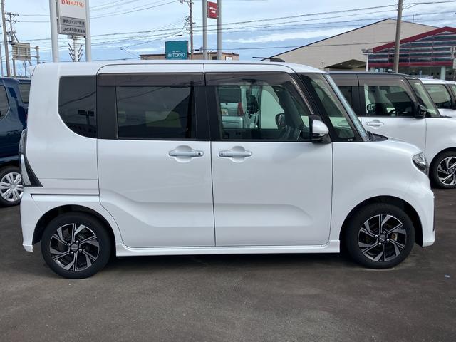 タントカスタムＸ１４インチアルミホイール　大型エアロバンパー　フルＬＥＤヘッドランプ　オート格納式カラードドアミラー　両側パワースライドドア　キーフリーシステム　プッシュボタンスタート（静岡県）の中古車