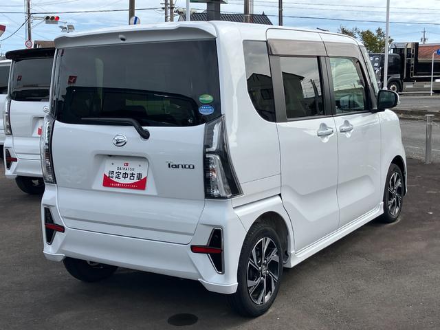 タントカスタムＸ１４インチアルミホイール　大型エアロバンパー　フルＬＥＤヘッドランプ　オート格納式カラードドアミラー　両側パワースライドドア　キーフリーシステム　プッシュボタンスタート（静岡県）の中古車