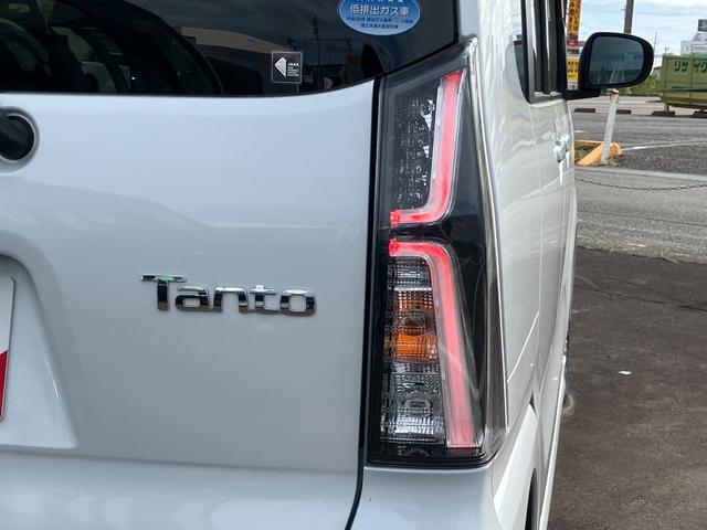 タントカスタムＸ１４インチアルミホイール　大型エアロバンパー　フルＬＥＤヘッドランプ　オート格納式カラードドアミラー　両側パワースライドドア　キーフリーシステム　プッシュボタンスタート（静岡県）の中古車