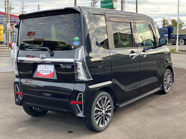 タントカスタムＲＳセレクション１５インチアルミホイール　大型エアロバンパー　フルＬＥＤヘッドランプ　オート格納式カラードドアミラー　革巻ステアリングホイール　両側パワースライドドア（静岡県）の中古車