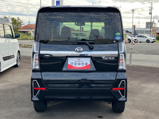 タントカスタムＲＳセレクション１５インチアルミホイール　大型エアロバンパー　フルＬＥＤヘッドランプ　オート格納式カラードドアミラー　革巻ステアリングホイール　両側パワースライドドア（静岡県）の中古車