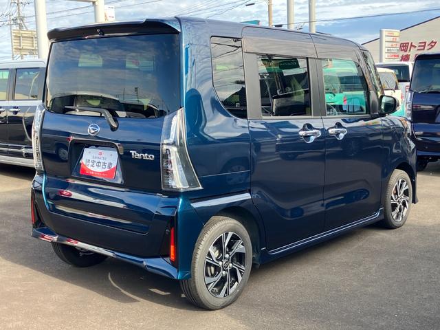 タントカスタムＸ１４インチアルミホイール　大型エアロバンパー　フルＬＥＤヘッドランプ　オート格納式カラードドアミラー　両側パワースライドドア　キーフリーシステム　プッシュボタンスタート（静岡県）の中古車