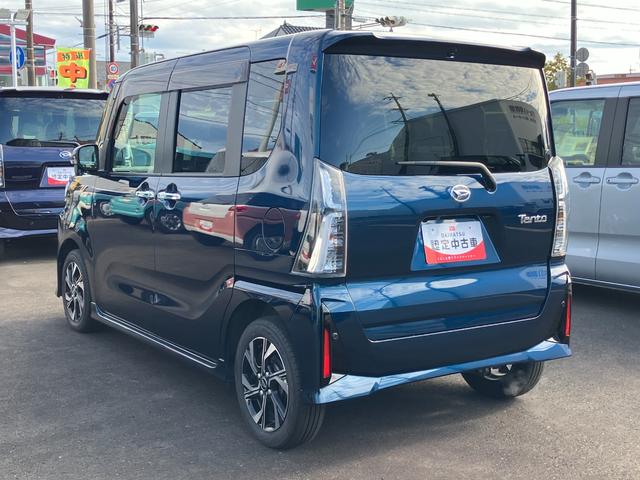 タントカスタムＸ１４インチアルミホイール　大型エアロバンパー　フルＬＥＤヘッドランプ　オート格納式カラードドアミラー　両側パワースライドドア　キーフリーシステム　プッシュボタンスタート（静岡県）の中古車