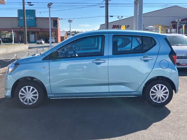 ミライースＬ　ＳＡIII１３インチフルホイールキャップ　マルチリフレクターハロゲンヘッドランプ　可倒式ドアミラー　自発光式デジタルメーターアンバーイルミネーションメーター　マニュアルエアコン（ダイヤル式）　キーレスエントリー（静岡県）の中古車