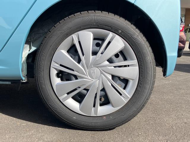 ミライースＸ　ＳＡIII１４インチフルホイールキャップ　ＬＥＤヘッドランプ　電動格納式（カラード）ドアミラー　自発光式デジタルメーターブルーイルミネーションメーター　マニュアルエアコン（ダイヤル式）　キーレスエントリー（静岡県）の中古車