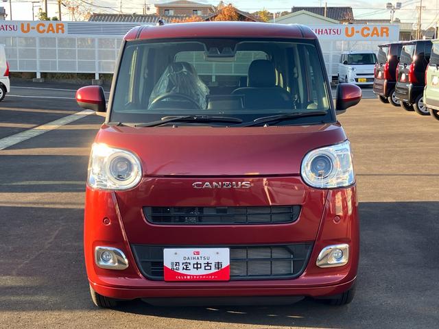 ムーヴキャンバスセオリーＧ１４インチフルホイールキャップ　ＬＥＤヘッドランプ　ＬＥＤフォグランプ　ホっとカップホルダー　両側パワースライドドア　キーフリーシステム　プッシュボタンスタート　ＵＶカットガラス（静岡県）の中古車