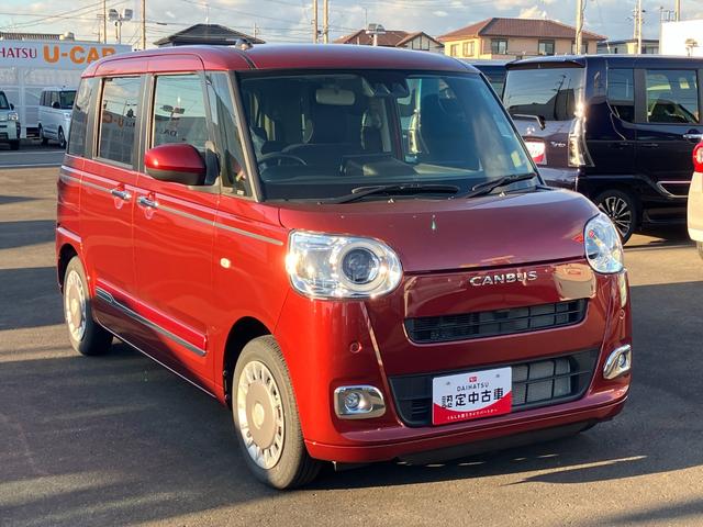 ムーヴキャンバスセオリーＧ１４インチフルホイールキャップ　ＬＥＤヘッドランプ　ＬＥＤフォグランプ　ホっとカップホルダー　両側パワースライドドア　キーフリーシステム　プッシュボタンスタート　ＵＶカットガラス（静岡県）の中古車