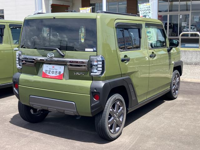 タフトＧターボ　クロムベンチャー１５インチアルミホイール（シルバー塗装）　オートレベリング機能付フルＬＥＤヘッドランプ　ＬＥＤフォグランプ　本革巻ステアリングホイール　本革巻インパネセンターシフト（静岡県）の中古車