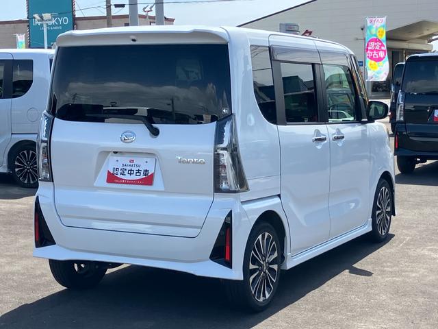 タントカスタムＲＳ１５インチアルミホイール　キーフリーシステム　プッシュボタンスタート　オートエアコン（プッシュ式）　フルＬＥＤヘッドランプ　オート格納式カラードドアミラー　本革巻ステアリングホイール（静岡県）の中古車