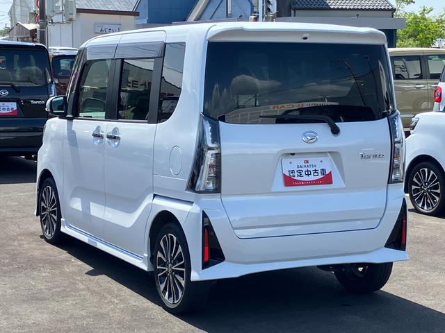 タントカスタムＲＳ１５インチアルミホイール　キーフリーシステム　プッシュボタンスタート　オートエアコン（プッシュ式）　フルＬＥＤヘッドランプ　オート格納式カラードドアミラー　本革巻ステアリングホイール（静岡県）の中古車