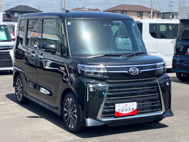 タントカスタムＲＳ１５インチアルミホイール　キーフリーシステム　プッシュボタンスタート　オートエアコン（プッシュ式）　フルＬＥＤヘッドランプ　オート格納式カラードドアミラー　本革巻ステアリングホイール（静岡県）の中古車