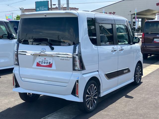 タントカスタムＲＳ１５インチアルミホイール　キーフリーシステム　プッシュボタンスタート　オートエアコン（プッシュ式）　フルＬＥＤヘッドランプ　オート格納式カラードドアミラー　本革巻ステアリングホイール（静岡県）の中古車