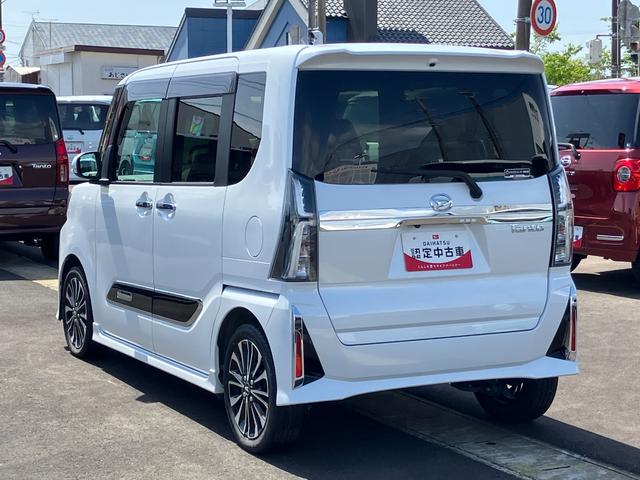 タントカスタムＲＳ１５インチアルミホイール　キーフリーシステム　プッシュボタンスタート　オートエアコン（プッシュ式）　フルＬＥＤヘッドランプ　オート格納式カラードドアミラー　本革巻ステアリングホイール（静岡県）の中古車