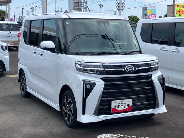 タントカスタムＸ１４インチアルミホイール　大型エアロバンパー　フルＬＥＤヘッドランプ　オート格納式カラードドアミラー　両側パワースライドドア　キーフリーシステム　プッシュボタンスタート（静岡県）の中古車