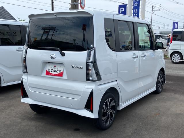 タントカスタムＸ１４インチアルミホイール　大型エアロバンパー　フルＬＥＤヘッドランプ　オート格納式カラードドアミラー　両側パワースライドドア　キーフリーシステム　プッシュボタンスタート（静岡県）の中古車