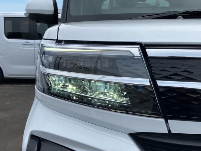 タントカスタムＸ１４インチアルミホイール　大型エアロバンパー　フルＬＥＤヘッドランプ　オート格納式カラードドアミラー　両側パワースライドドア　キーフリーシステム　プッシュボタンスタート（静岡県）の中古車