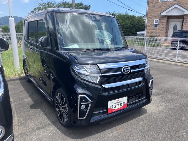 タントカスタムＲＳセレクション１５インチアルミホイール　大型エアロバンパー　フルＬＥＤヘッドランプ　オート格納式カラードドアミラー　革巻ステアリングホイール　両側パワースライドドア（静岡県）の中古車