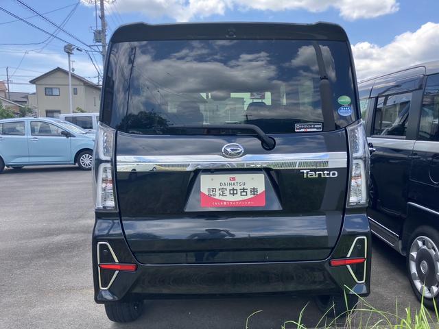 タントカスタムＲＳセレクション１５インチアルミホイール　大型エアロバンパー　フルＬＥＤヘッドランプ　オート格納式カラードドアミラー　革巻ステアリングホイール　両側パワースライドドア（静岡県）の中古車