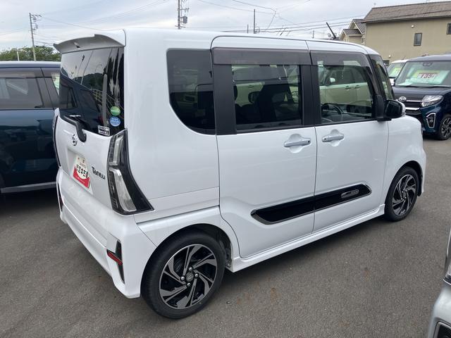 タントカスタムＲＳスタイルセレクション１５インチアルミホイール　大型エアロバンパー　フルＬＥＤヘッドランプ　オート格納式カラードドアミラー　革巻ステアリングホイール　両側パワースライドドア（静岡県）の中古車