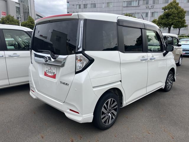 トールカスタムＧキーフリーシステム　プッシュボタンスタート　両側パワースライドドア　オートエアコン（プッシュ式）　ＬＥＤヘッドライト　パワーウィンドウ　アルミホイール（静岡県）の中古車