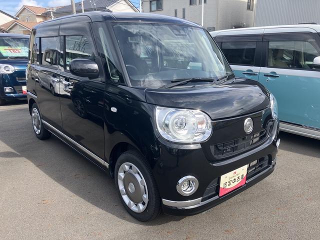 ムーヴキャンバスＧブラックインテリアリミテッド　ＳＡIII１４インチフルホイールキャップ　ＬＥＤヘッドランプ　キーフリーシステム　両側パワースライドドア　オートエアコン（プッシュ式）　オートライト　置きラクボックス（静岡県）の中古車