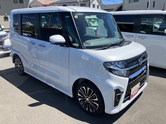 タントカスタムＲＳセレクション１５インチアルミホイール　大型エアロバンパー　フルＬＥＤヘッドランプ　オート格納式カラードドアミラー　革巻ステアリングホイール　両側パワースライドドア（静岡県）の中古車