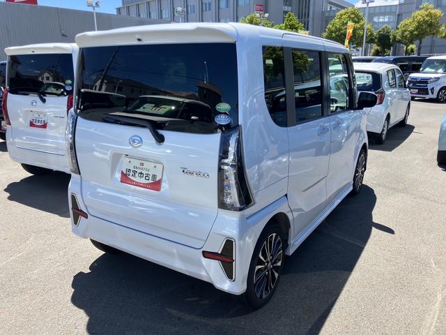 タントカスタムＲＳセレクション１５インチアルミホイール　大型エアロバンパー　フルＬＥＤヘッドランプ　オート格納式カラードドアミラー　革巻ステアリングホイール　両側パワースライドドア（静岡県）の中古車