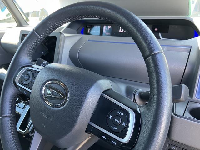 タントカスタムＲＳセレクション１５インチアルミホイール　大型エアロバンパー　フルＬＥＤヘッドランプ　オート格納式カラードドアミラー　革巻ステアリングホイール　両側パワースライドドア（静岡県）の中古車