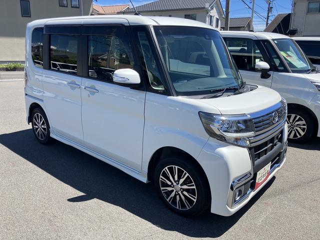 タントカスタムＸ　トップエディションＳＡII１４インチアルミホイール　キーフリーシステム　パワースライドドア（左側）　オートエアコン（プッシュ式）　ＬＥＤヘッドランプ　プッシュボタンスタート（静岡県）の中古車