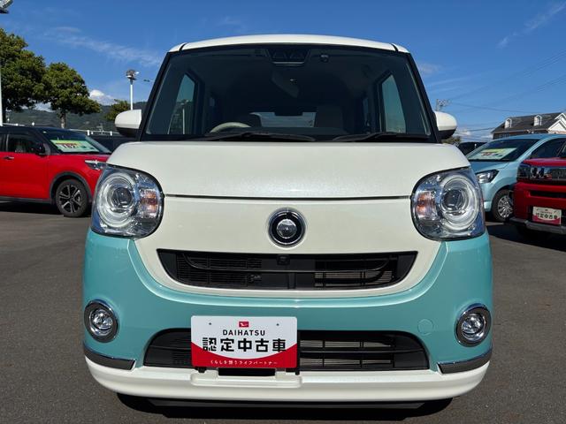 ムーヴキャンバスＧメイクアップＶＳ　ＳＡIII１４インチフルホイールキャップ　ＬＥＤヘッドランプ　キーフリーシステム　両側パワースライドドア　オートエアコン（プッシュ式）　オートライト　置きラクボックス（静岡県）の中古車