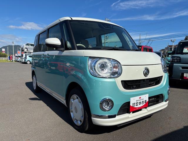 ムーヴキャンバスＧメイクアップＶＳ　ＳＡIII１４インチフルホイールキャップ　ＬＥＤヘッドランプ　キーフリーシステム　両側パワースライドドア　オートエアコン（プッシュ式）　オートライト　置きラクボックス（静岡県）の中古車