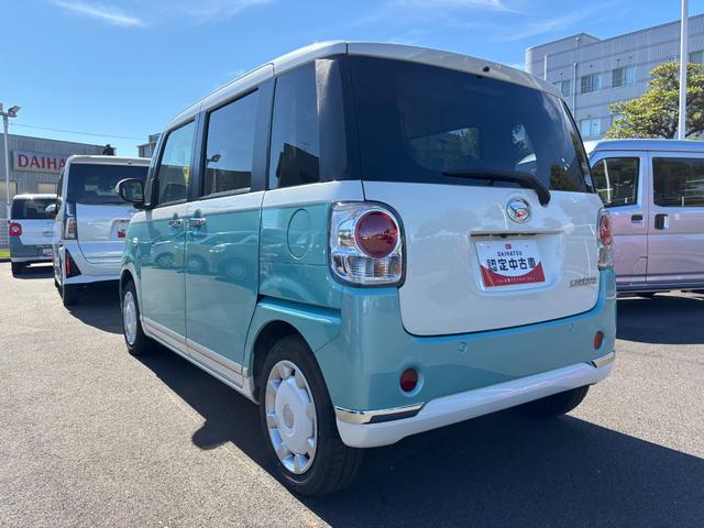 ムーヴキャンバスＧメイクアップＶＳ　ＳＡIII１４インチフルホイールキャップ　ＬＥＤヘッドランプ　キーフリーシステム　両側パワースライドドア　オートエアコン（プッシュ式）　オートライト　置きラクボックス（静岡県）の中古車