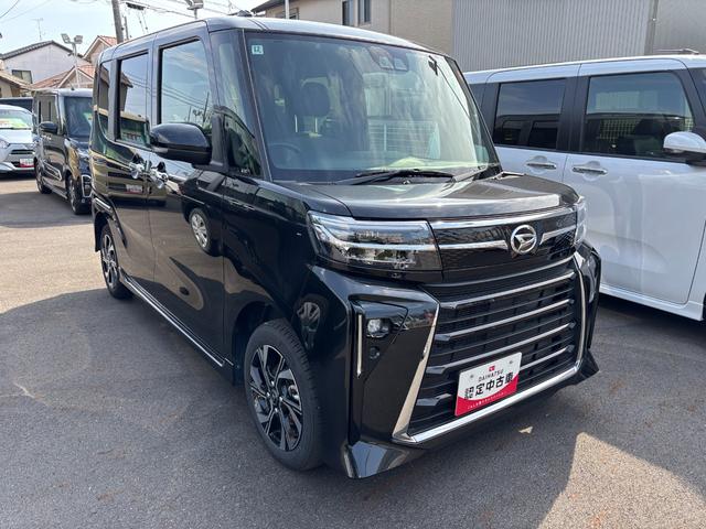 タントカスタムＸ１４インチアルミホイール　大型エアロバンパー　フルＬＥＤヘッドランプ　オート格納式カラードドアミラー　両側パワースライドドア　キーフリーシステム　プッシュボタンスタート（静岡県）の中古車