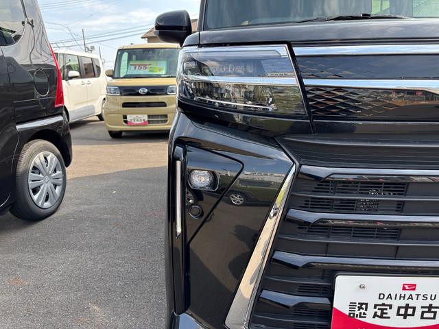 タントカスタムＸ１４インチアルミホイール　大型エアロバンパー　フルＬＥＤヘッドランプ　オート格納式カラードドアミラー　両側パワースライドドア　キーフリーシステム　プッシュボタンスタート（静岡県）の中古車