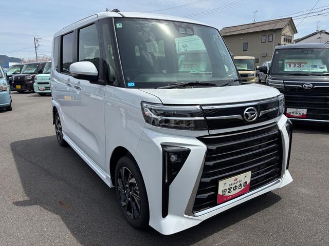 タントカスタムＸ１４インチアルミホイール　大型エアロバンパー　フルＬＥＤヘッドランプ　オート格納式カラードドアミラー　両側パワースライドドア　キーフリーシステム　プッシュボタンスタート（静岡県）の中古車