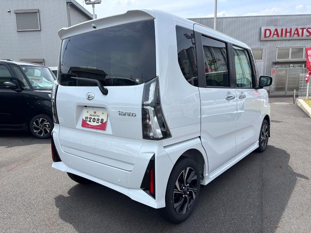 タントカスタムＸ１４インチアルミホイール　大型エアロバンパー　フルＬＥＤヘッドランプ　オート格納式カラードドアミラー　両側パワースライドドア　キーフリーシステム　プッシュボタンスタート（静岡県）の中古車