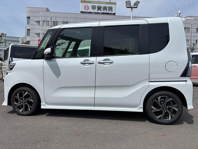 タントカスタムＸ１４インチアルミホイール　大型エアロバンパー　フルＬＥＤヘッドランプ　オート格納式カラードドアミラー　両側パワースライドドア　キーフリーシステム　プッシュボタンスタート（静岡県）の中古車