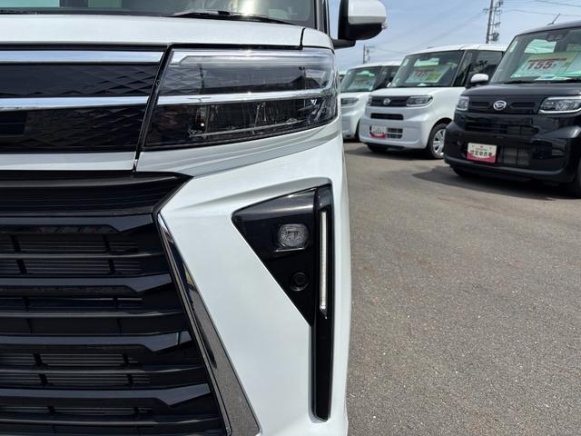 タントカスタムＸ１４インチアルミホイール　大型エアロバンパー　フルＬＥＤヘッドランプ　オート格納式カラードドアミラー　両側パワースライドドア　キーフリーシステム　プッシュボタンスタート（静岡県）の中古車