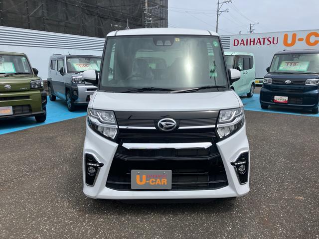 タントカスタムＸ１４インチアルミホイール　大型エアロバンパー　フルＬＥＤヘッドランプ　オート格納式カラードドアミラー　両側パワースライドドア　キーフリーシステム　プッシュボタンスタート（静岡県）の中古車